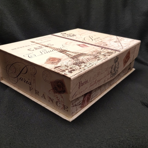 New Keepsake Storage Box Denrees  Coloniales Cafes Eiffel Tower Paris - Picture 6 of 9